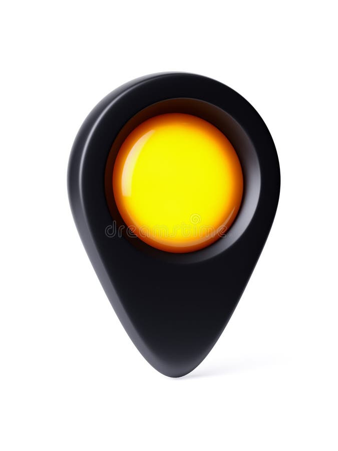 Travel navigation black map pin royalty free illustration