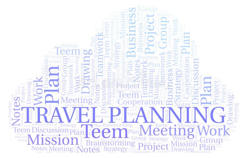 Travel Planning Word Cloud. Stock Illustration Illustration of