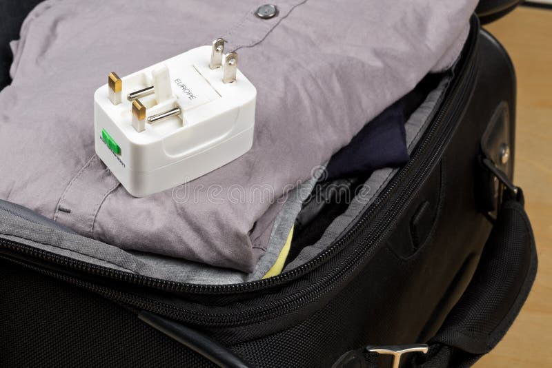 Travel power adapter with connectors for european, UK, and US po