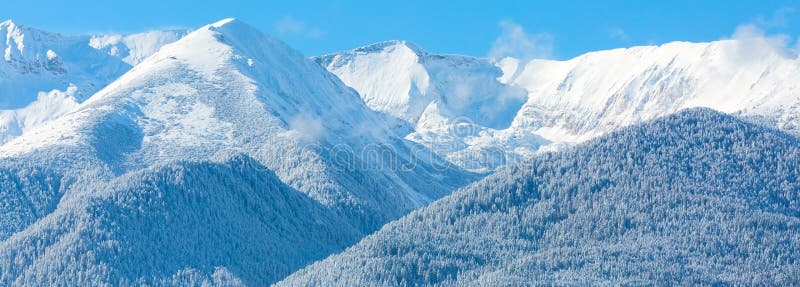 Travel Ski Background With Slopes, Snow Mountain Peak ...