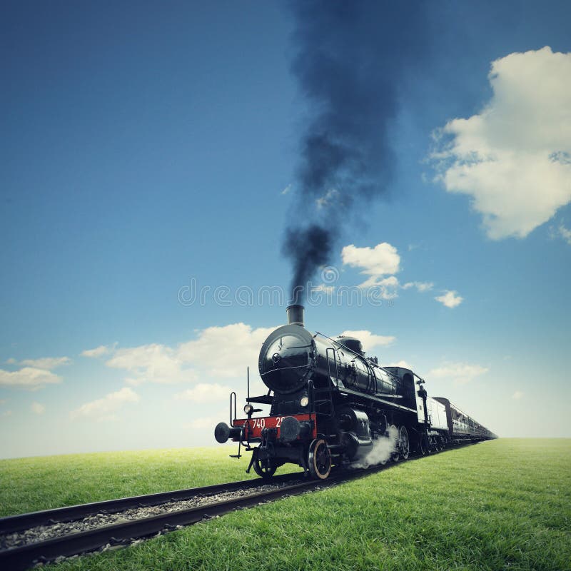 Travel by steam train royalty free stock photo Travel by steam train royalty free stock photo