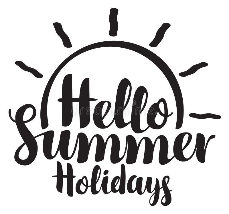 Summer Vacation Clipart Black And White