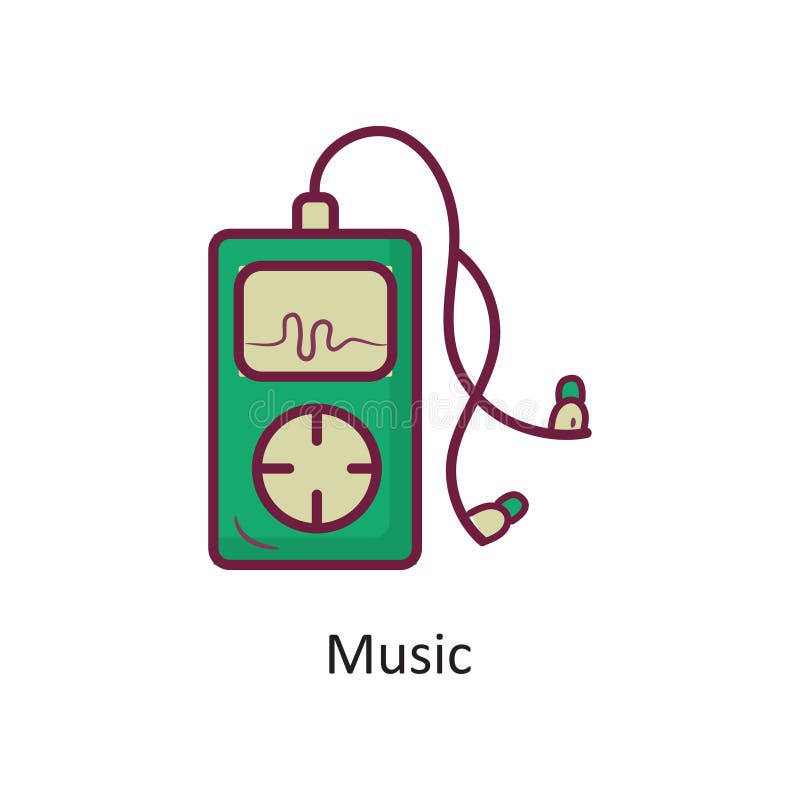 Music Vector Fill outline Icon Design illustration. Travel Symbol on White background EPS 10 File