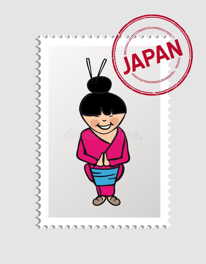 This Is A Rough Sketch Of Japanese Stamps. Royalty Free SVG, Cliparts,  Vectors, and Stock Illustration. Image 117624909.