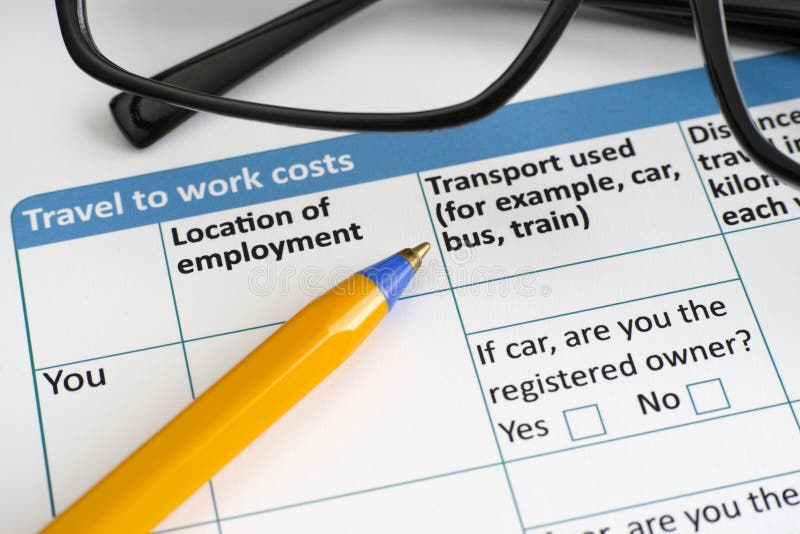 travel-to-work-costs-application-form-ballpoint-pen-stock-photos-free