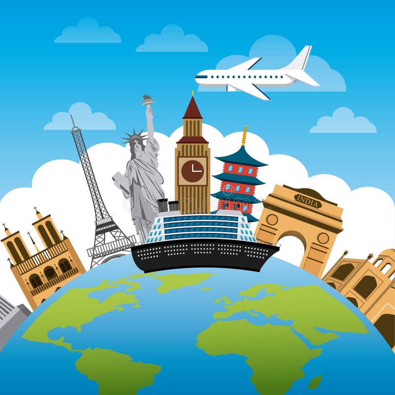 Travel and tourism design stock vector. Illustration of international ...