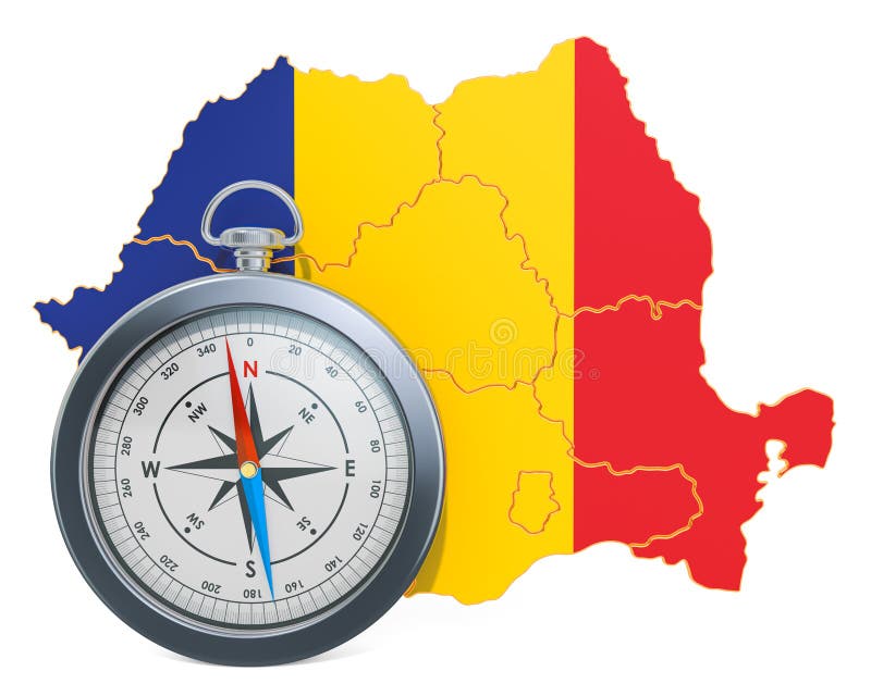 Travel or tourism in Romania concept. 3D rendering vector illustration