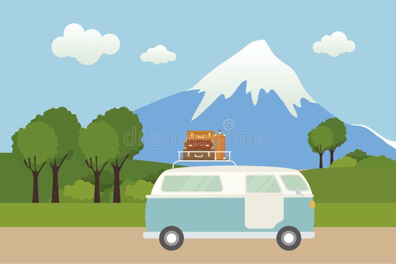 rv road trip clip art