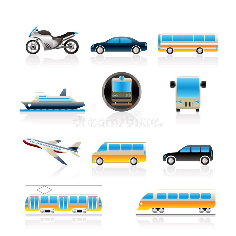 Train Symbol Vector Illustration Set. Stock Vector - Illustration of ...