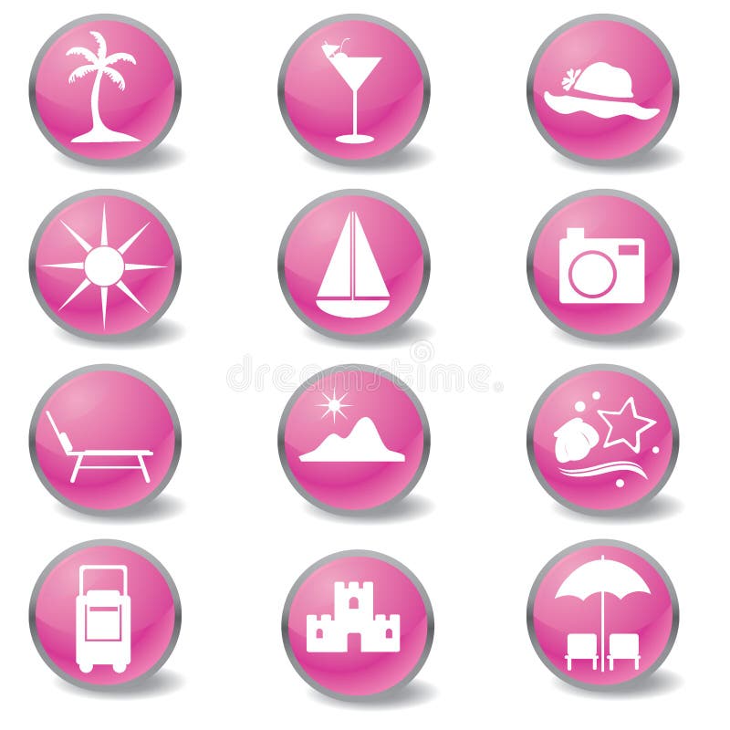 Travel web icons