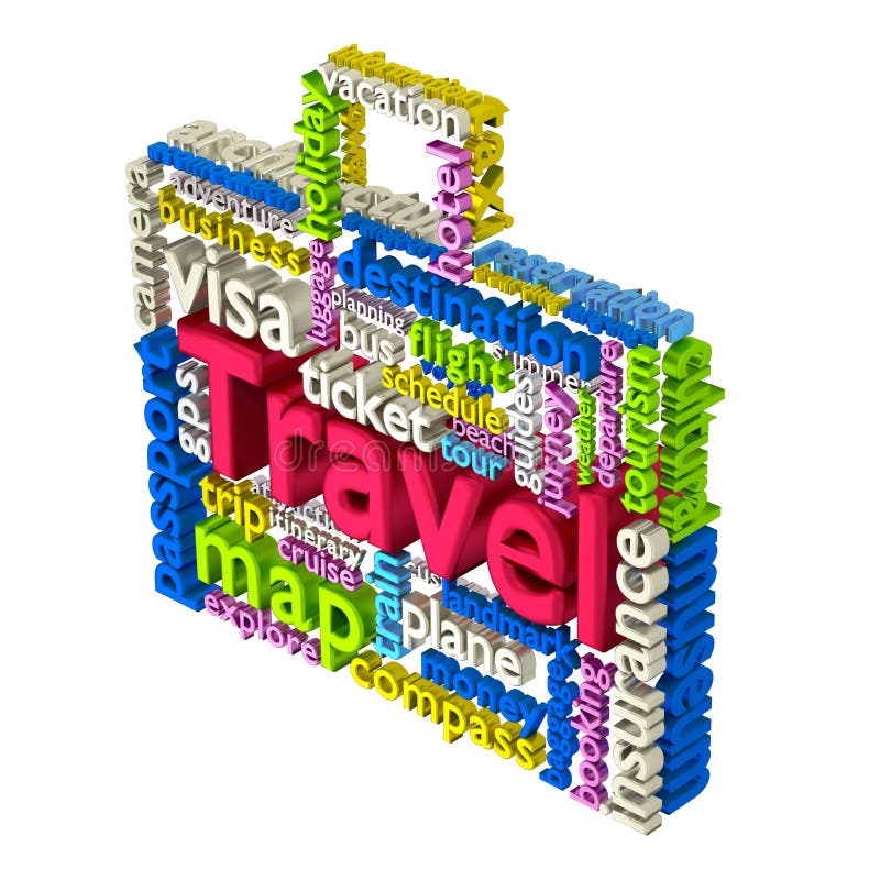 Travel Word Cloud stock illustration. Illustration of tour 35816949