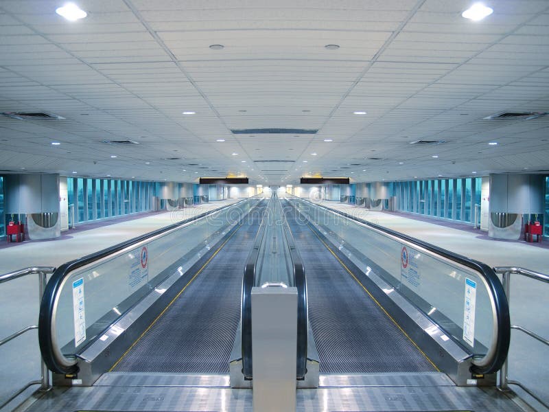 Travelator in airport