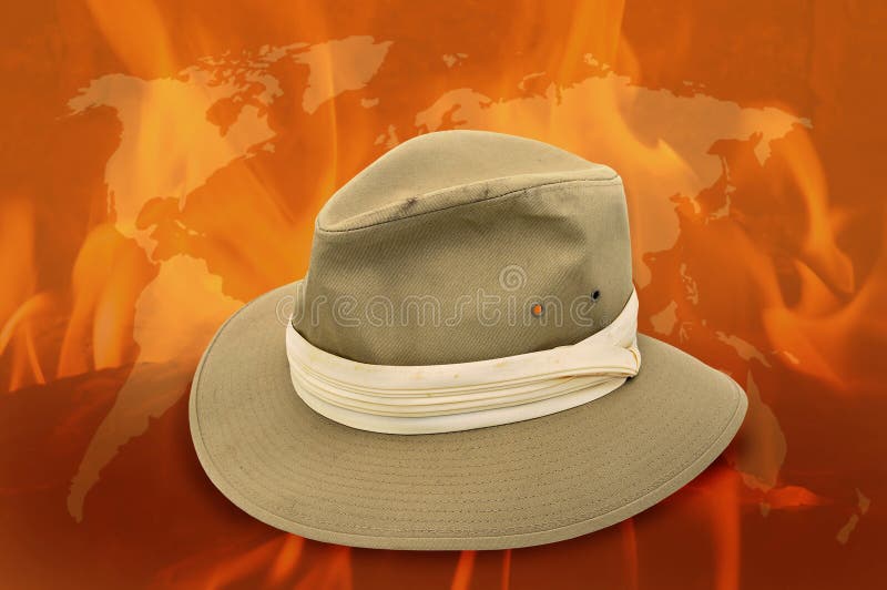 Explorer's hat isolated in a mix background. Adventurer adventure stock images, royalty-free photos and pictures
