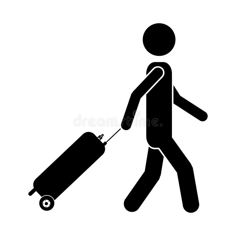 Traveler or Passenger Icon Image Stock Vector - Illustration of sign