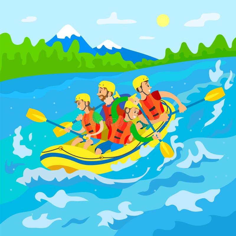 River Rafting Stock Illustrations – 8,323 River Rafting Stock ...