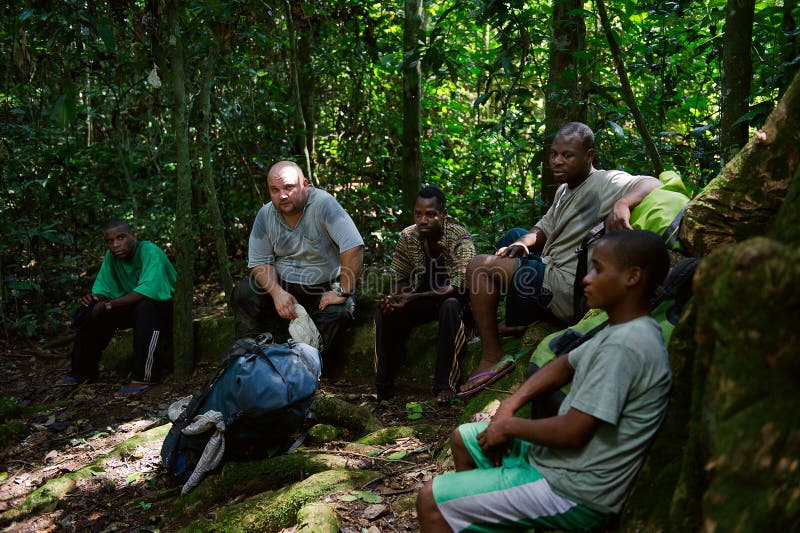 Traveller in Congo jungle