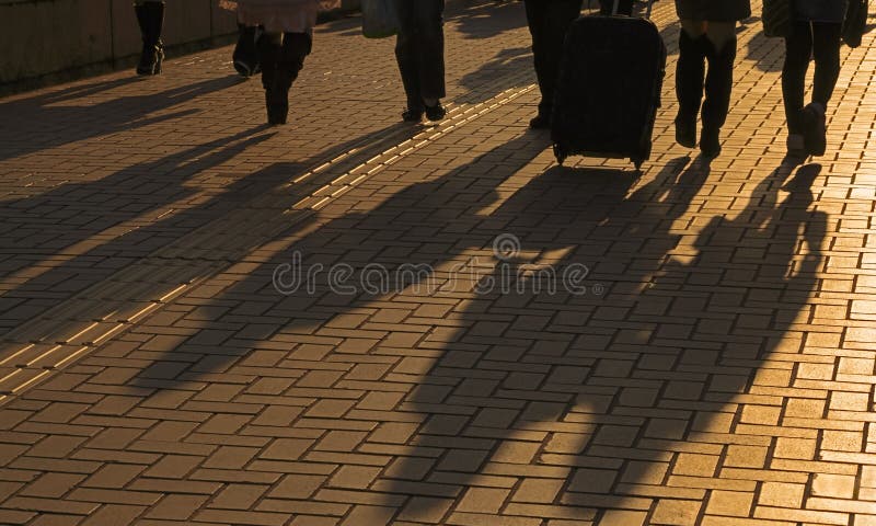 Travellers shadows