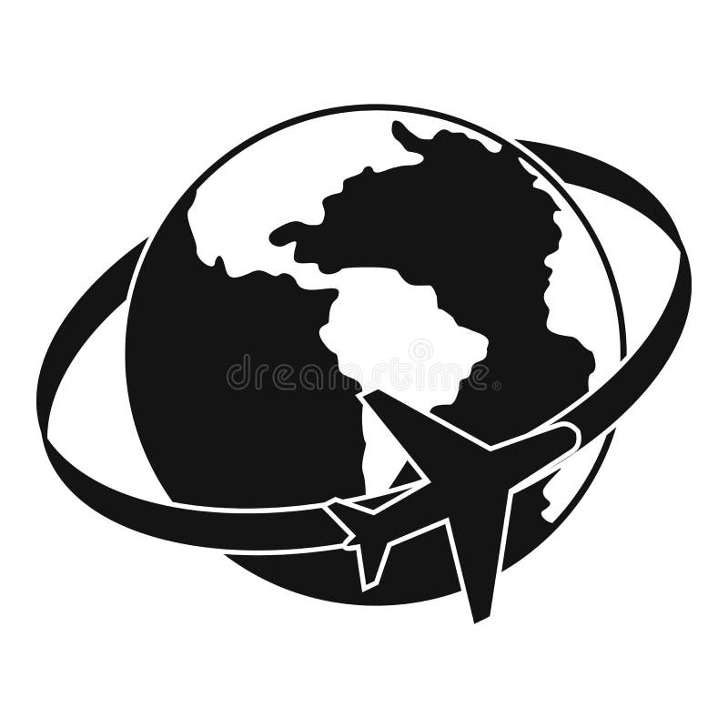 Travelling Around the World Icon, Simple Style Stock Vector ...