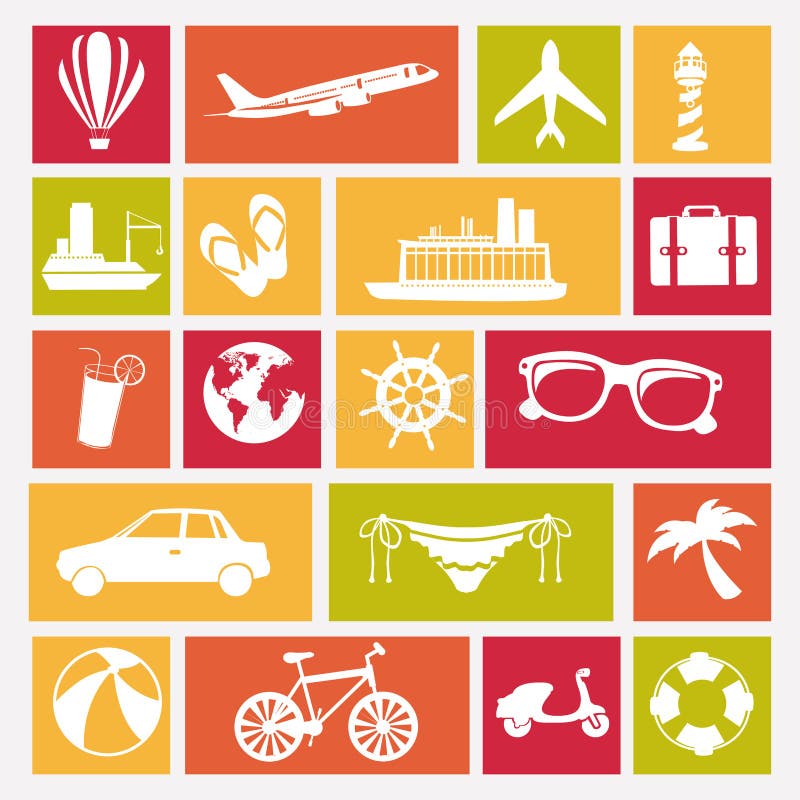 Travels icons stock vector. Illustration of style, rest - 31393274