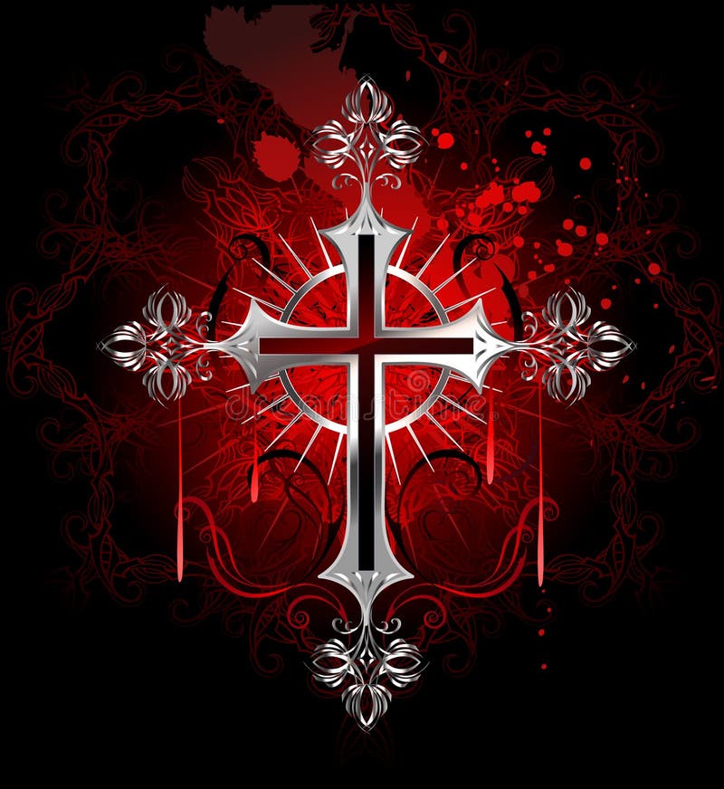 Traversa d'argento gotica royalty illustrazione gratis Traversa d'argento gotica royalty illustrazione gratis