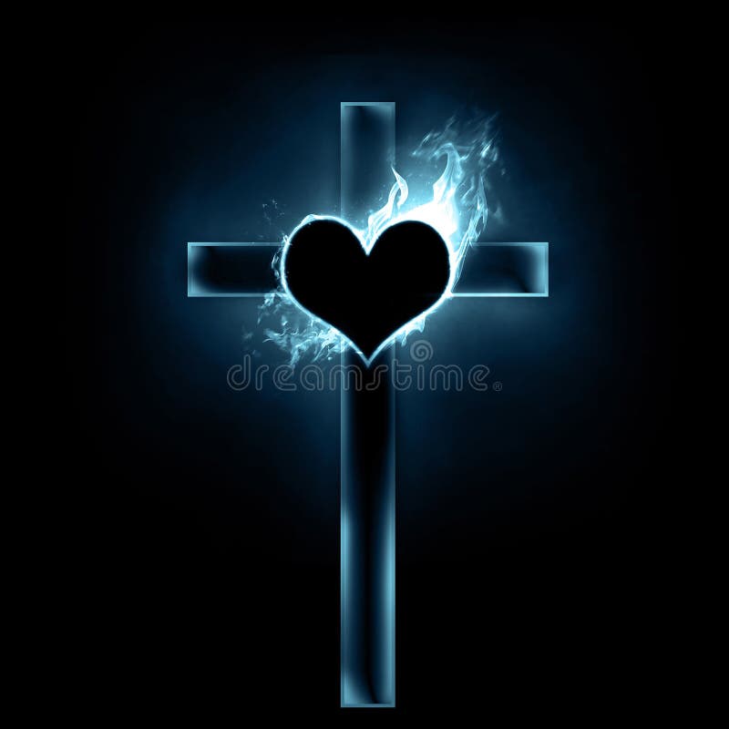  Traversa e cuore illustrazione di stock