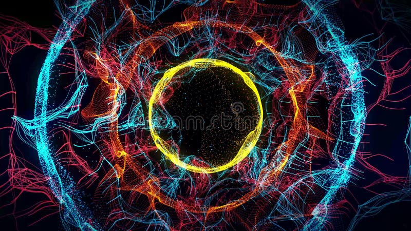 Trayectoria abstracta colorida inconsútil del agujero de la animación en modelo de la textura del fondo del elemento de la luz de stock de ilustración