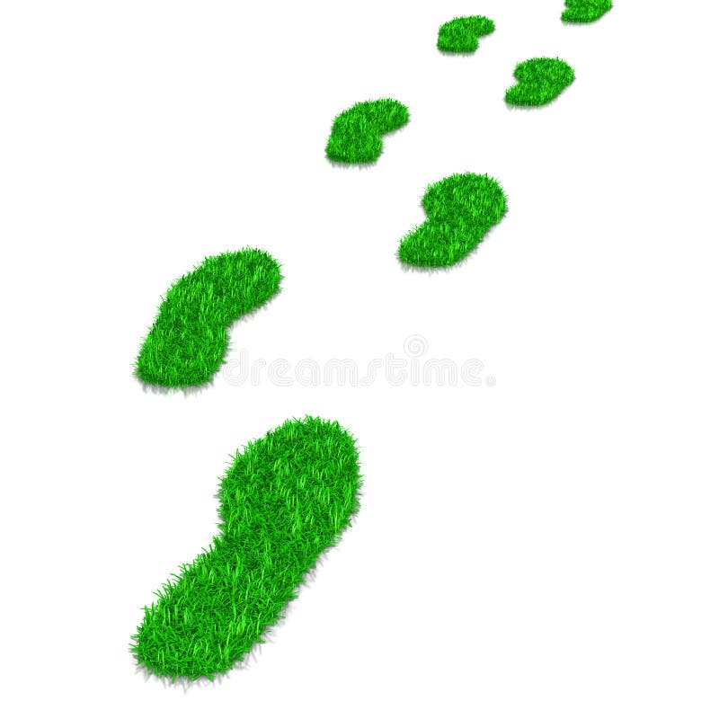 Trayectoria de los pasos de la hierba verde libre illustration Trayectoria de los pasos de la hierba verde libre illustration