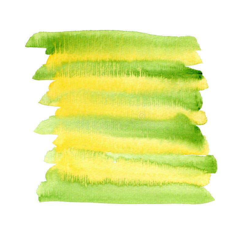 Trazos de pincel de color amarillo y verde claro stock de ilustración