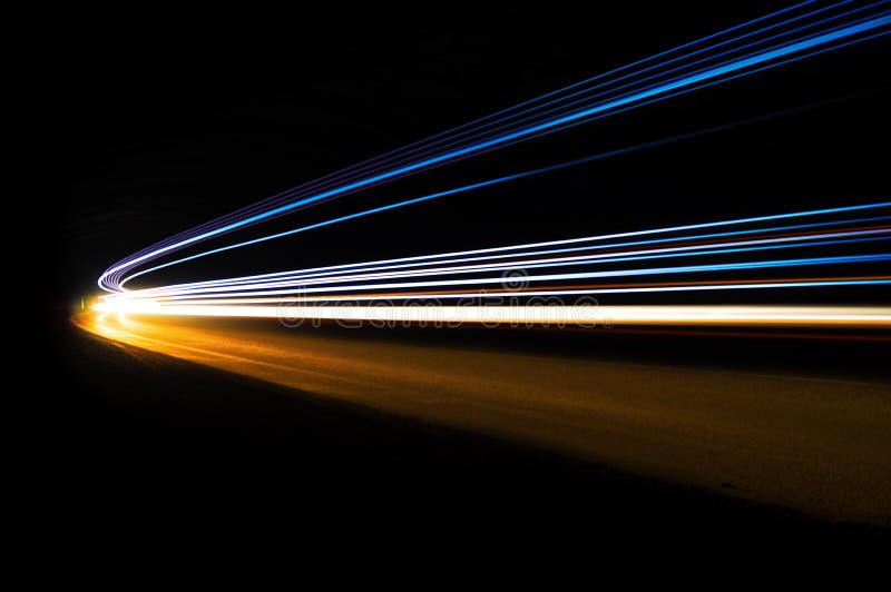 Traînées abstraites de lumière de voiture photographie stock libre de droits