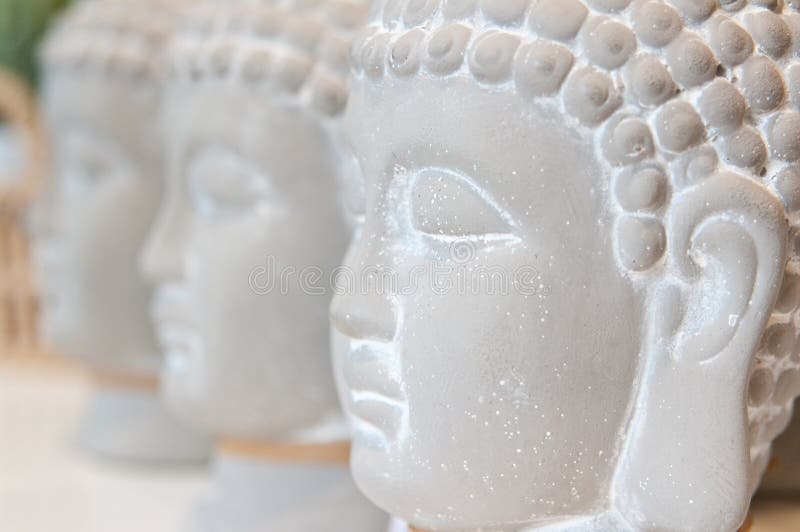 Tre Buddhahuvud fotografering för bildbyråer Tre Buddhahuvud fotografering för bildbyråer