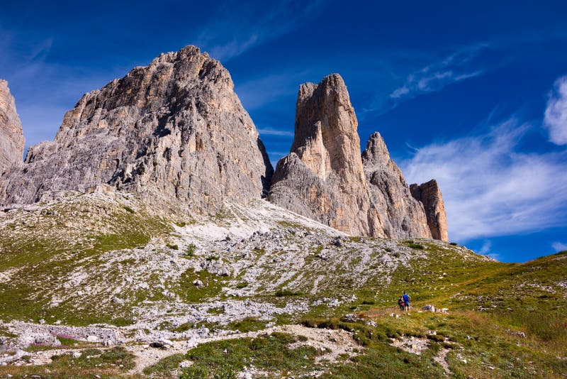 Tre Cime Di Lavaredo Mountain Peaks in Italy, a Famous Travel ...