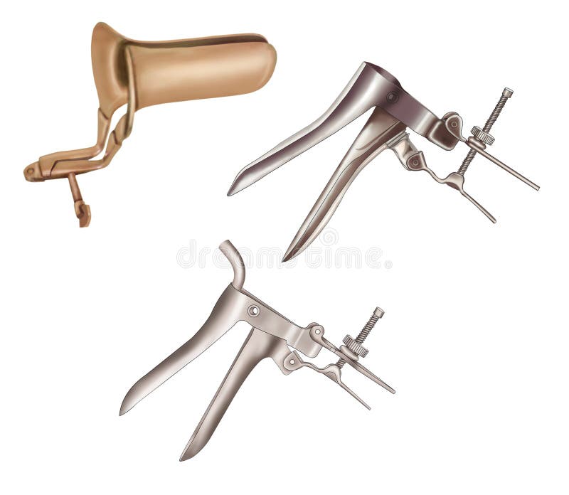 Speculum Ginecologico Del Meta Fotografia Stock Immagine di