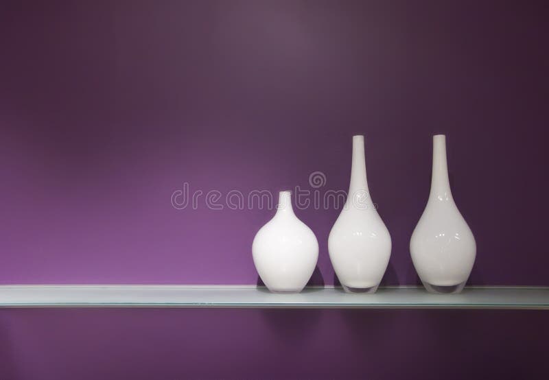 Tre vasi di vetro fotografie stock libere da diritti Tre vasi di vetro fotografie stock libere da diritti