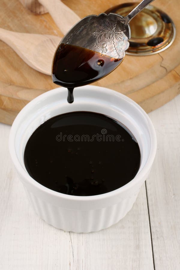 Molasses or Treacle a Viscous Dark Sugar Syrup Stock Photo Image of