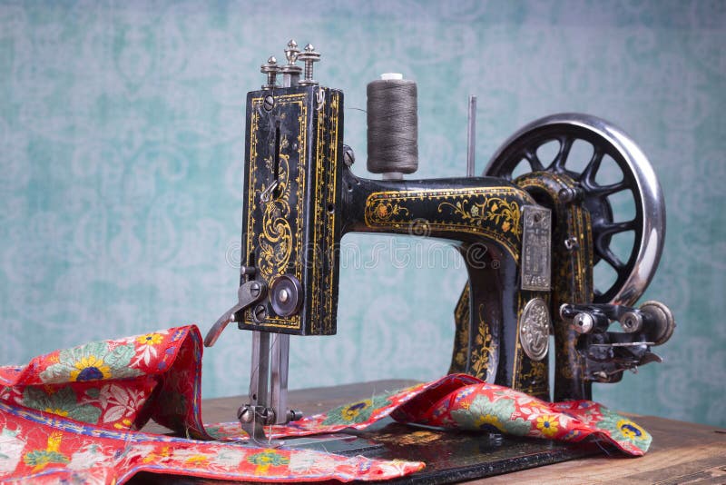 Antique treadle sewing machine