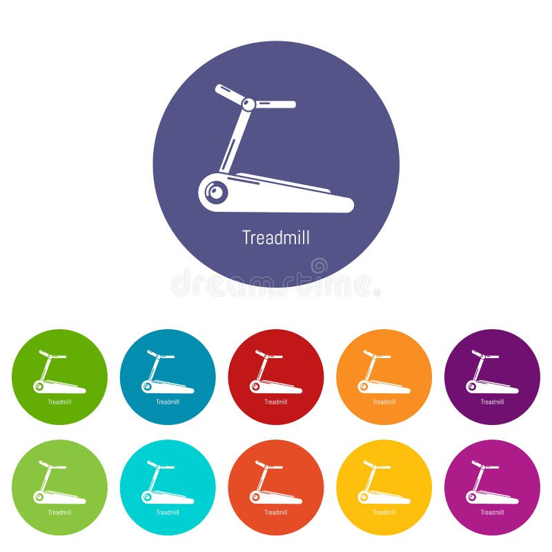 Treadmill icons set vector color vector illustration Treadmill icons set vector color vector illustration