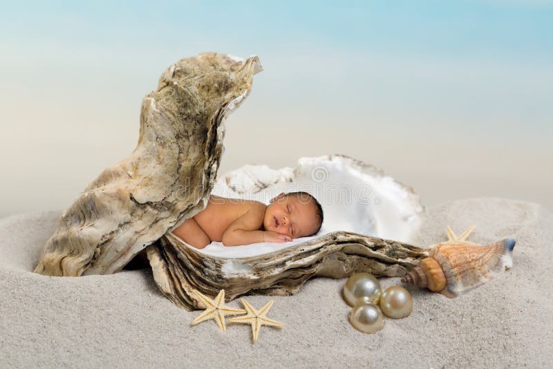 Treasure Baby In Oyster Stock Photo Image 64721111