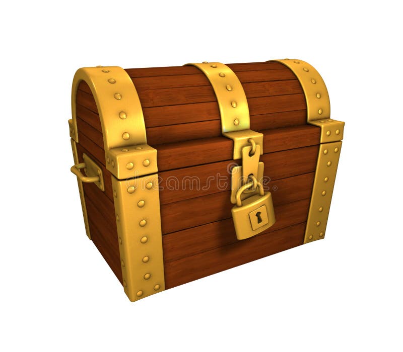 Treasure Chest Gold Closed And Locked Royalty Free Stock ...