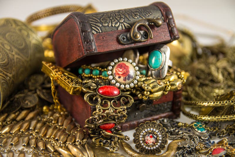 Treasure Chest stock image. Image of jewelry, chest, golden - 35382751