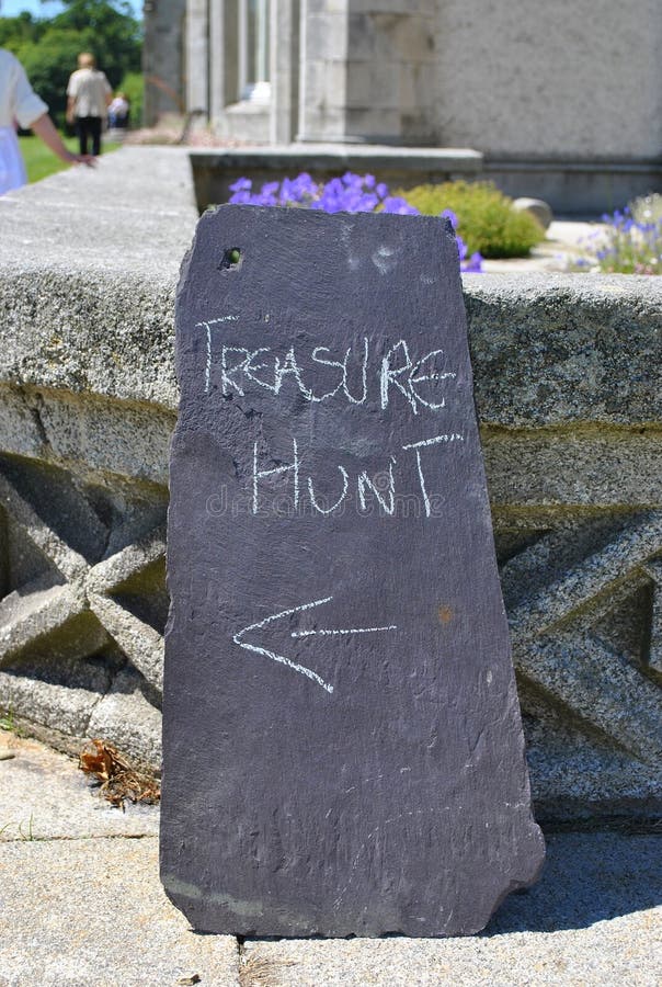 Treasure hunt sign