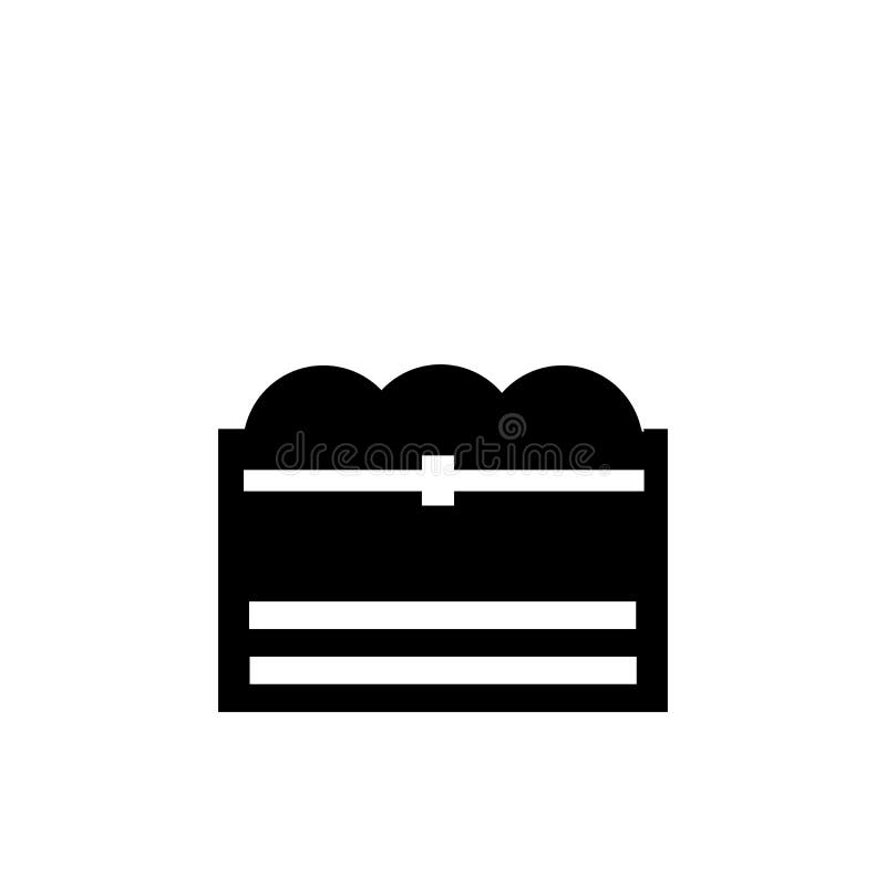 Treasure Icon Vector Sign and Symbol Isolated on White Background