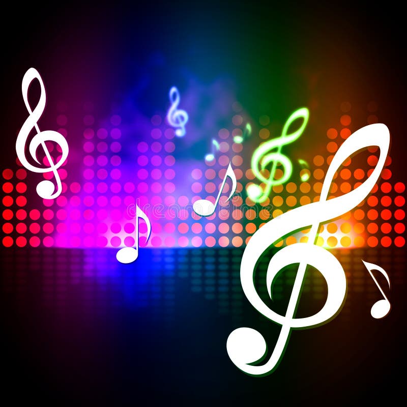 Treble Clef Background Means Music Frequency Display Stock Illustration -  Illustration of background, music: 42080323
