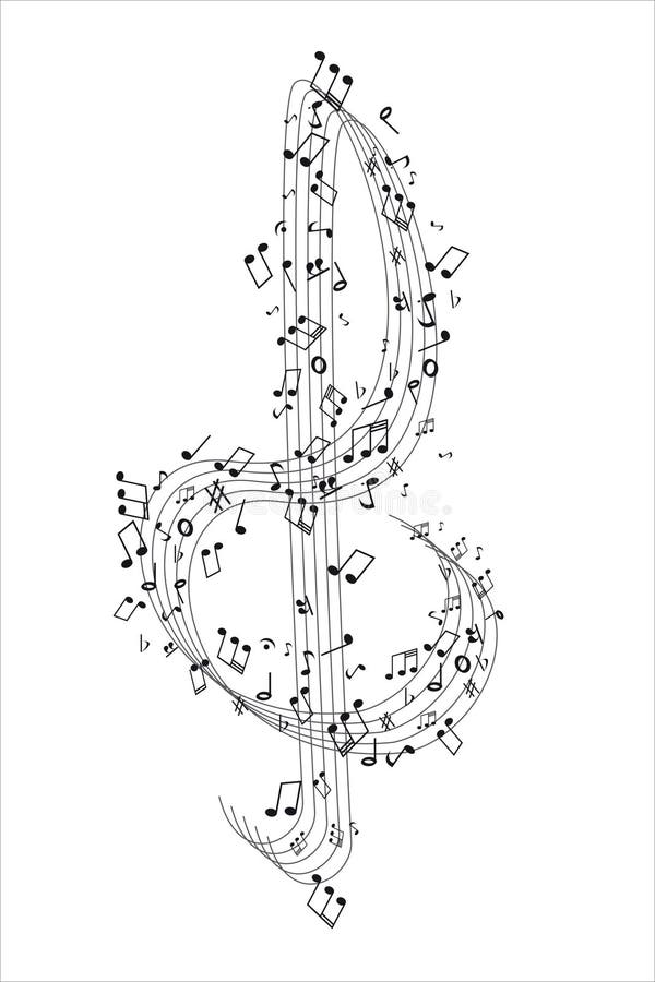 Treble Cleff and music notes