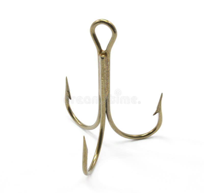 Treble Fishing Hook stock image. Image of fishing, close 8104693