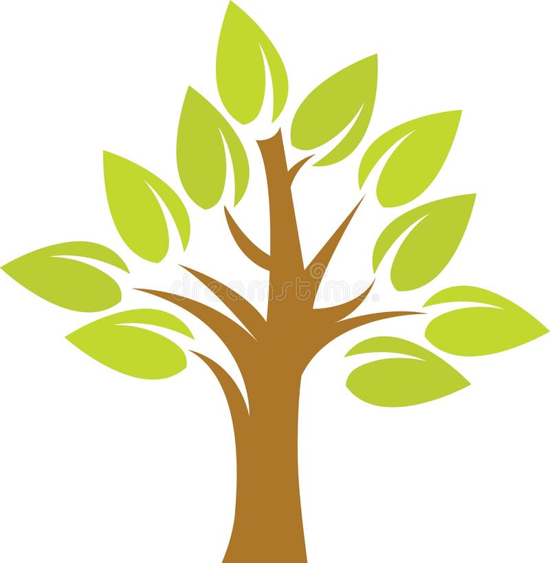 Green tree logo stock illustration. Illustration of clip - 25488925