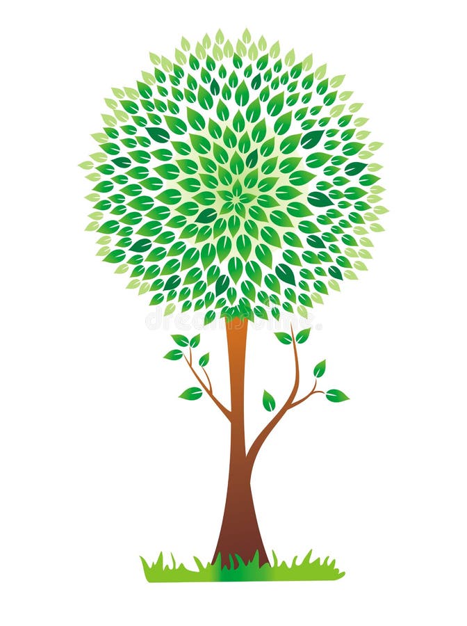 Abstract Tree Growing Clip Art Stock Illustration Illustration of