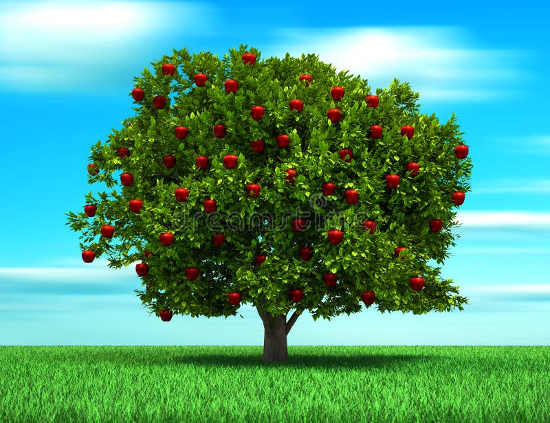 Tree with apple