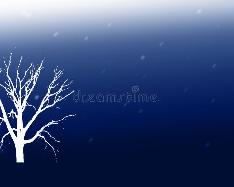 Tree on blue