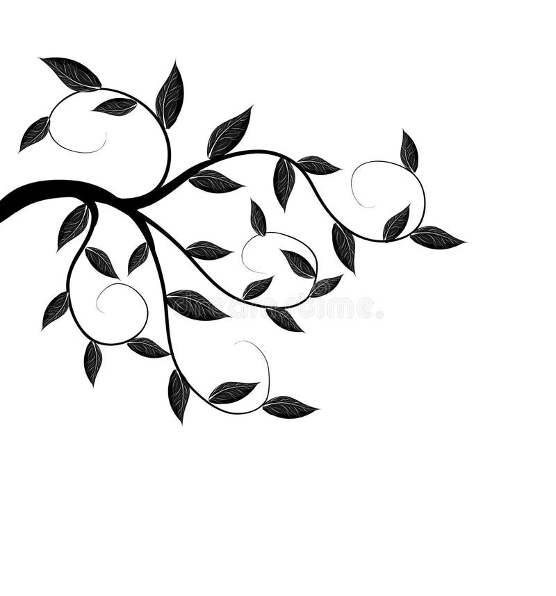 Download Tree branch silhouette stock vector. Illustration of shape ...