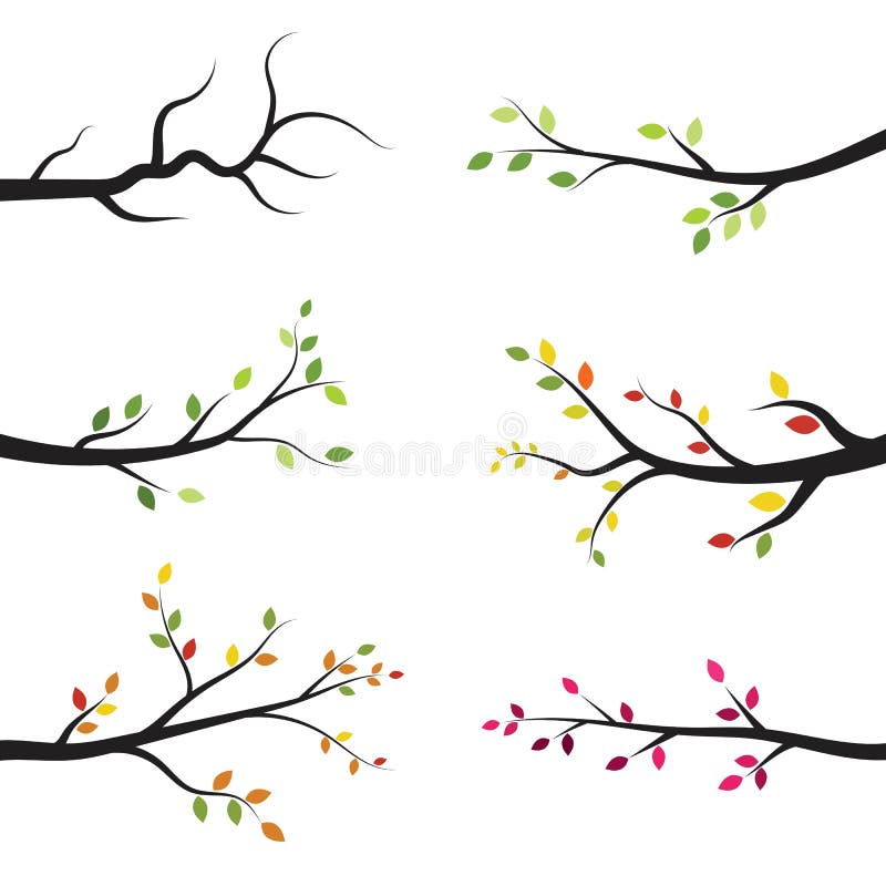 Tree branch vector ilustration design